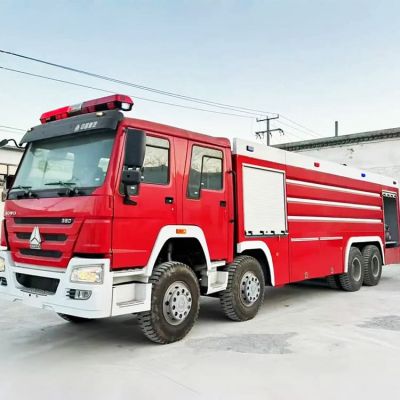 Used Howo Truck Fire Fighting Foam Water Tank 25 Ton 8x4