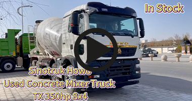 Used Sinotruk Howo 8x4 Concrete Mixer 8m3 Video